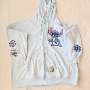Disney Stitch Hoodie - Soft Blue